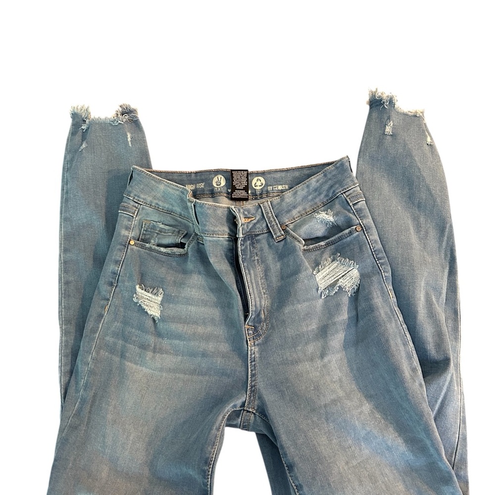 Rewash Light Blue Distressed Boyfriend Jeans